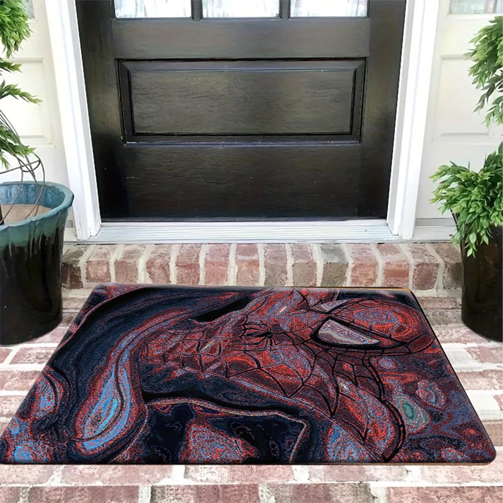 1pc Flannel Mat Marvel Superheroes Bathroom Mat, Multi-Size, Multi-Functional Daily Use, Suitable for Bathroom, Entrance, Laun