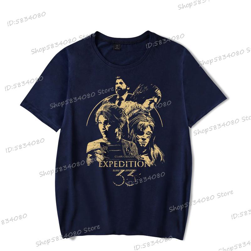 New Tshirt Clair Obscur Expedition 33 Game Fans Shortsleeved Tops Summer Unisex Clothes Gaming Apparel Gamer Graphic T Shirts S