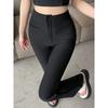 High-Waist Women's Micro-Flare Pants - Breathable, Slim, Elastic, Casual, Floor-Length for Spring and Summer