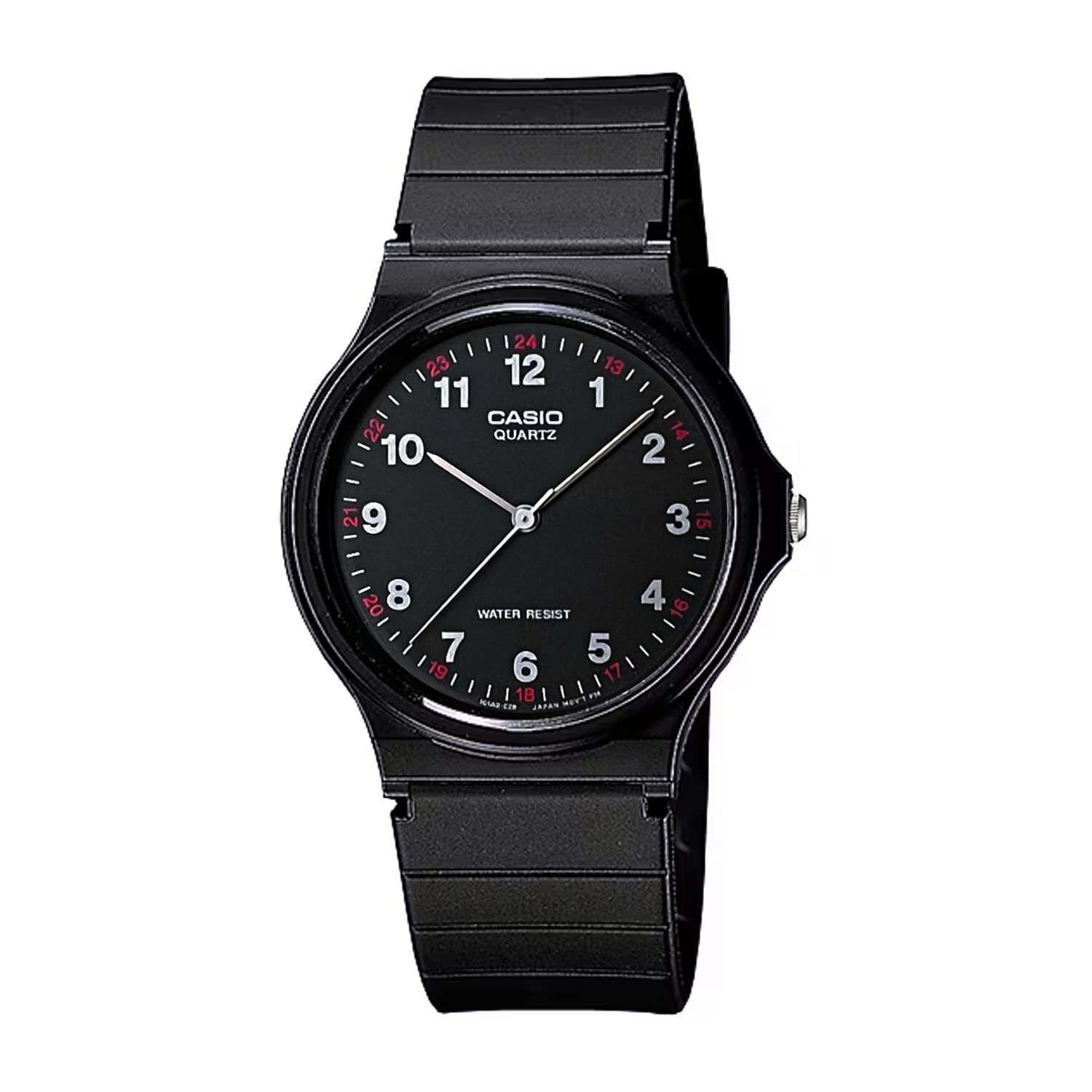 

Casio Chippukashi Analog Watch, MQ-24 Series, Overseas Model, Black 24-Hour Index MQ-24-1BL, sports