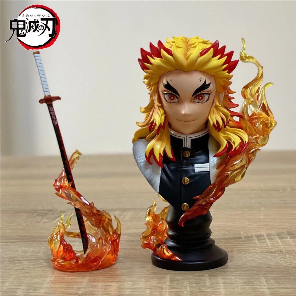 Demon Slayer Anime Figure Rengoku Kyoujurou Statue Decor Pvc Kimetsu No Yaiba Action Figurine Collection Model Toy Gift