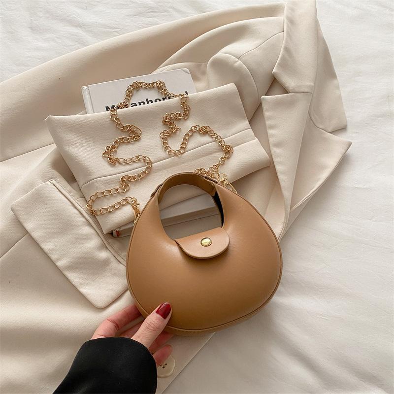 

Складка ракушка 2025 весна новый тренд мода простой кроссбоди цепочка подмышечная плечевая сумка пельмень хаки