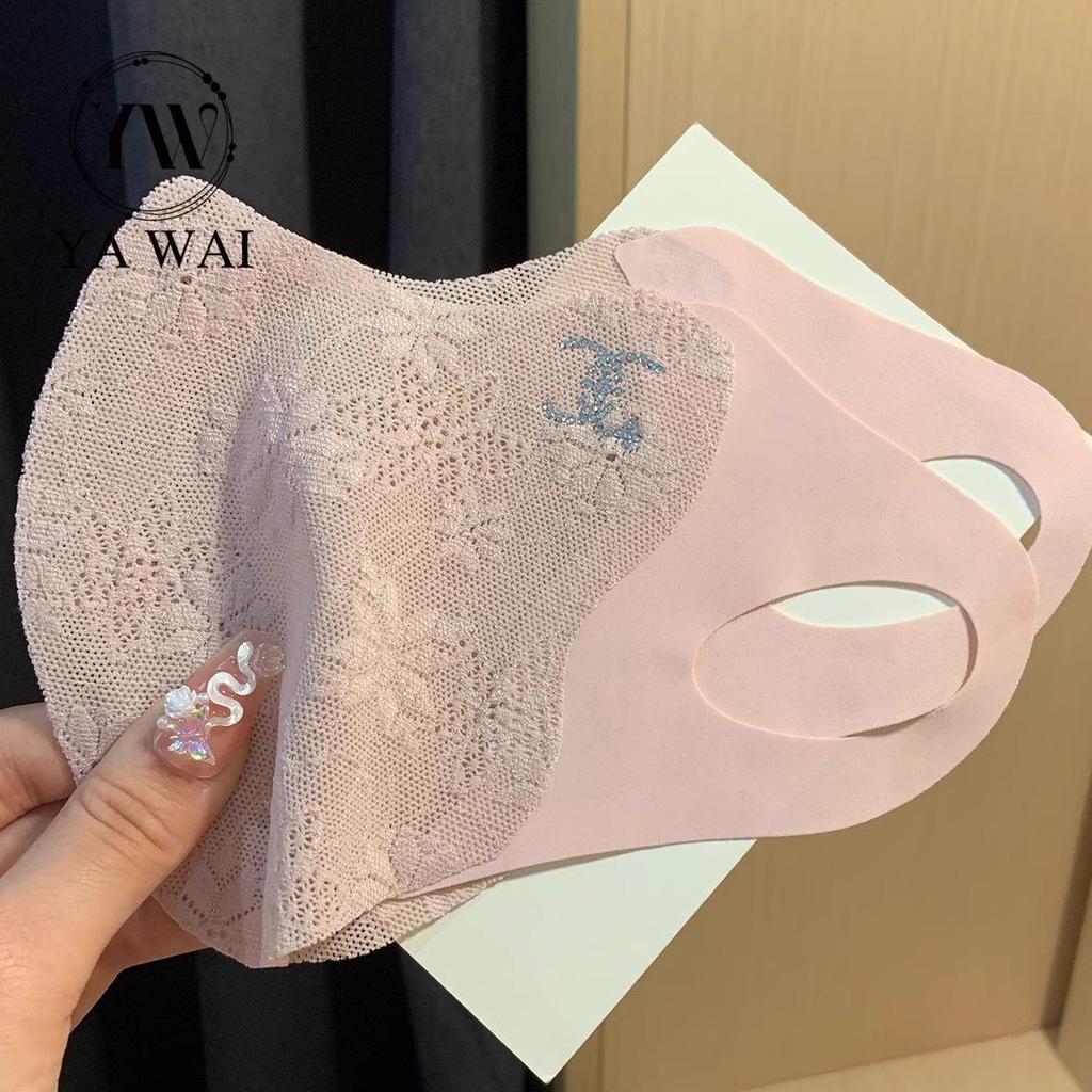 3D Ice Silk UV Protection Lace Face Mask with Eye Corner Guard