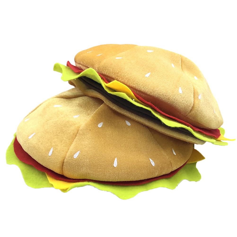 Halloween Hamburger Fancy Hat Cheeseburger Shaped Fast Food Hat Carnival Christmas Party Dress Up