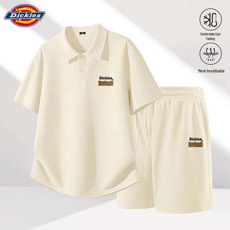 Dickies Men s 2026 Summer Waffle Polo & Shorts Sportswear Set L (175)