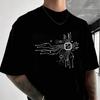 Men's Women Summer 100% Cotton T-shirt CPU Processor Circuit Diagram Print Loose Short Sleeved