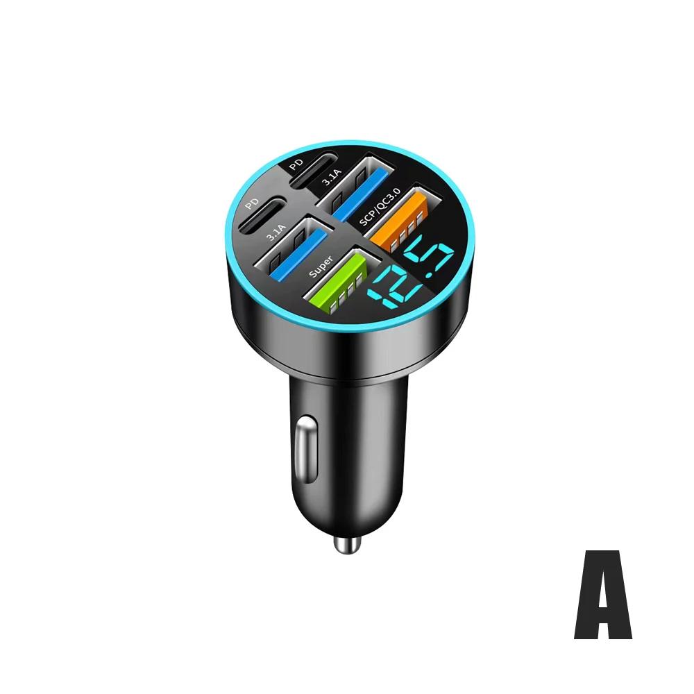 

1 шт. Автомобильные аксессуары для интерьера, черное зарядное устройство USB 66 Вт, быстрое зарядное устройство для автомобиля, цифровой дисплей, быстрое зарядное устройство, автомобильный адаптер для зарядного устройства для Xiaomi Huawei