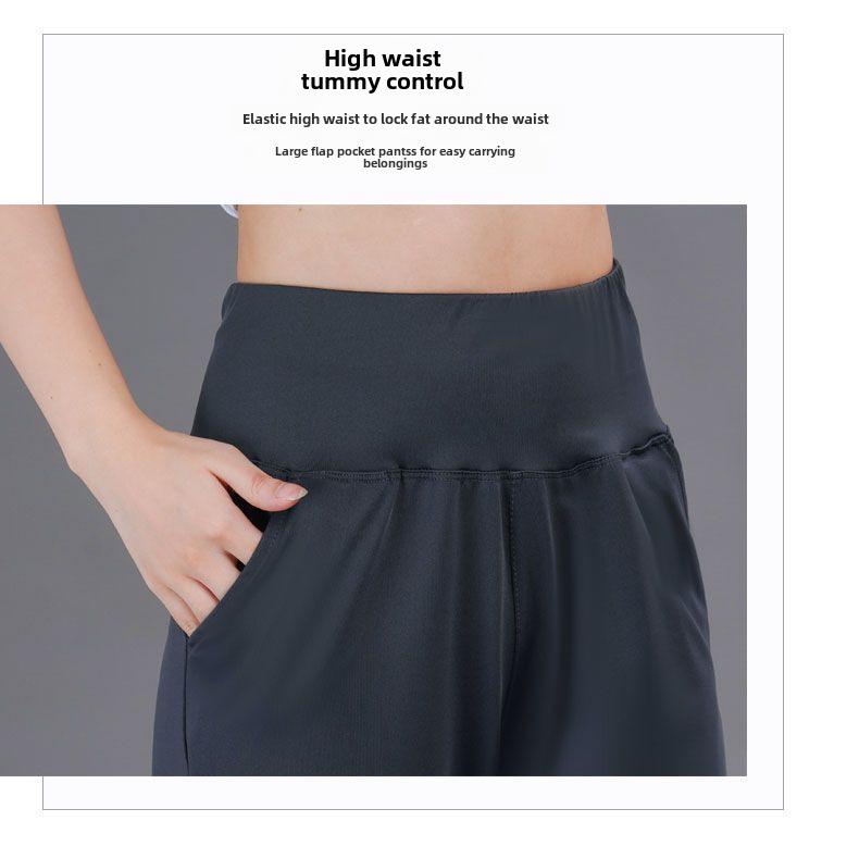 Damen High Waist Schnelltrocknende Yogahose mit Tasche - Gerades Bein, Herbst/Winter Fitness Leggings