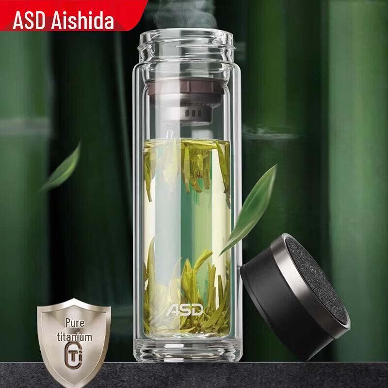 ASD Titanium Enjoy Double Wall Glass Cup 320ml