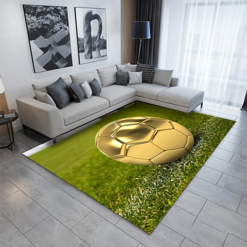 3D Football Large Carpet Rug for Home Living Room Bedroom Sofa Doormat Decor Children Play Area Rug Carpet Non-slip Floor Mat