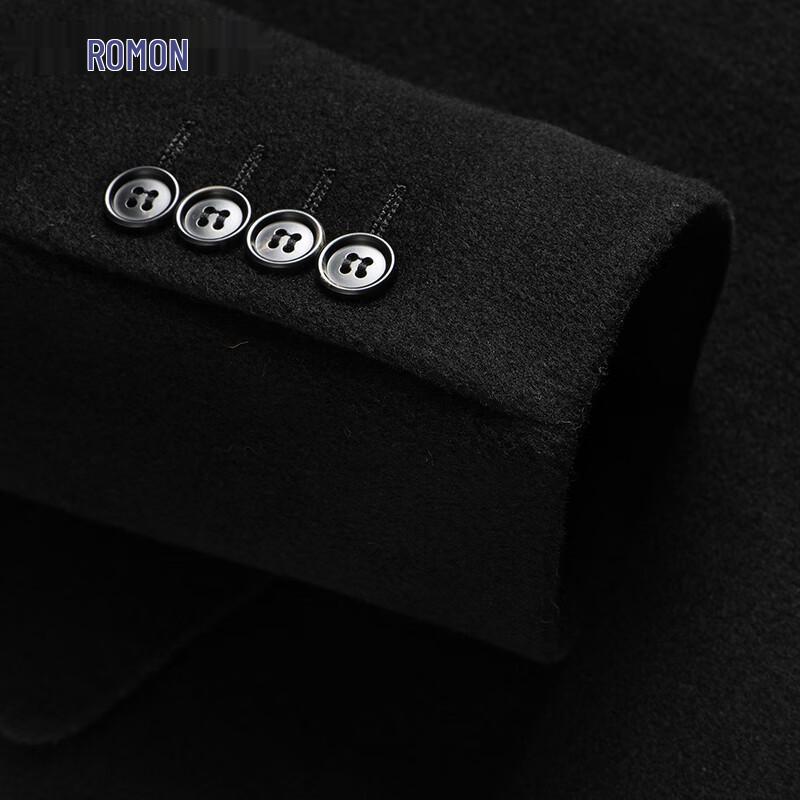 Luomeng Men's Mid-Length 100% Wool & 90% Down Winter Coat