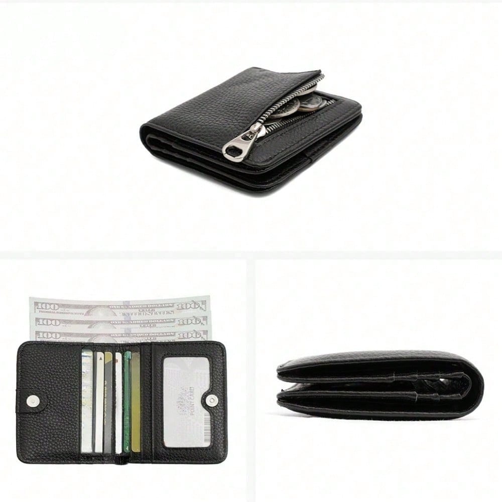 Fashion Women's Wallet Card Bag Integrated Niche Design RFID Anti-theft Brush Ultra-thin + Bag Women
