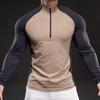 Spring Slim Elastic Long-sleeved Training Suit Casual and Fashionable Running Top Zipper for Men