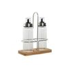 Oil and Vinegar Set - Home ESPRIT - Glass - Bamboo - 18.5 X 9.3 X 24 Cm - Multicoloured - Natural Design
