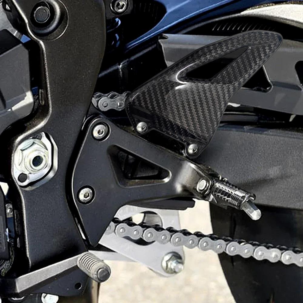 Motorcycle Carbon Fiber Foot Pedal Heel Protector for Suzuki GSXR 1000 2017-2024 GSX-R1000 2017-2024