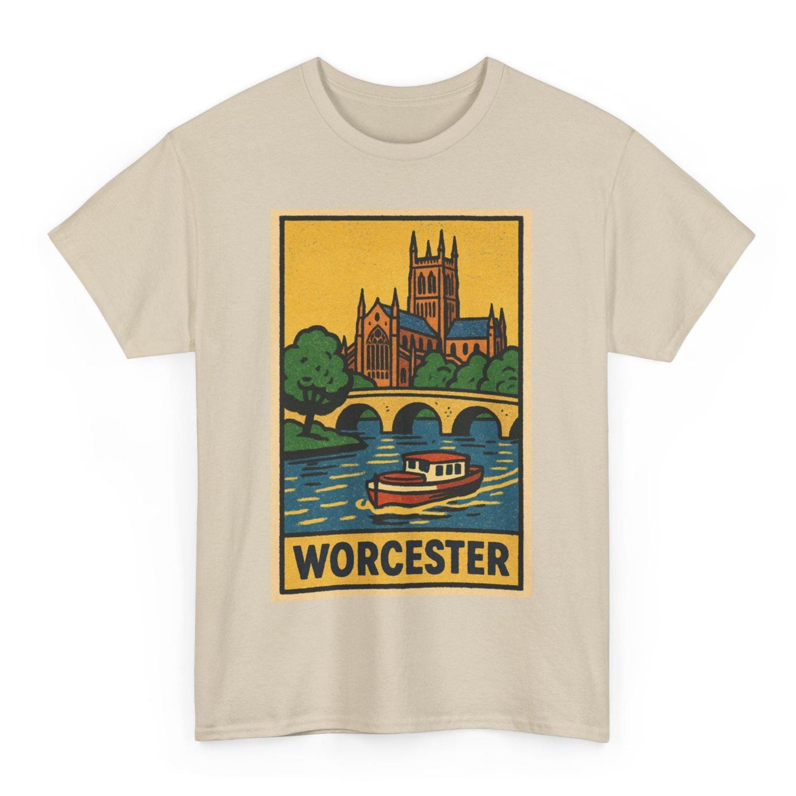 Worcester MA T-Shirt: Retro Comic Style, Massachusetts Pride 3XL