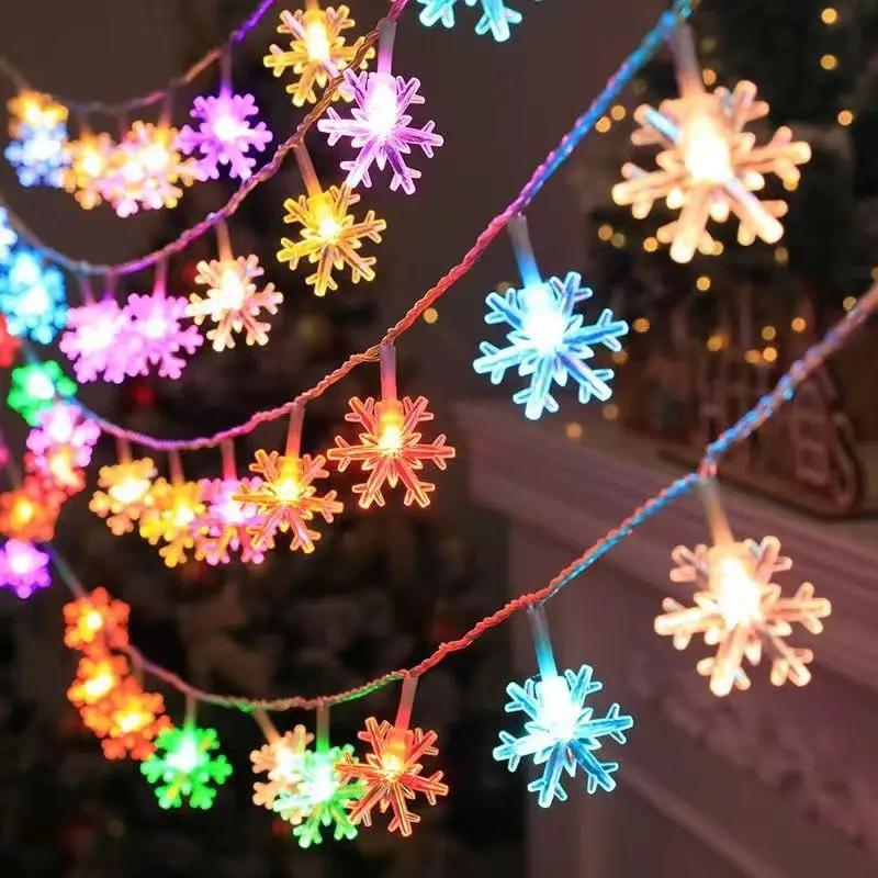 6/10m LED Snowflake String USB/Battery Fairy Light String Festive Party Decorative Lights Christmas Tree Decorative Lights