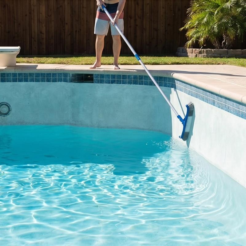 Swimming Pool Scrub Brushes Pool Floor Wall Cleaning Tool Curved Edges Pool Brushes Head for Cleaning Pool Wall