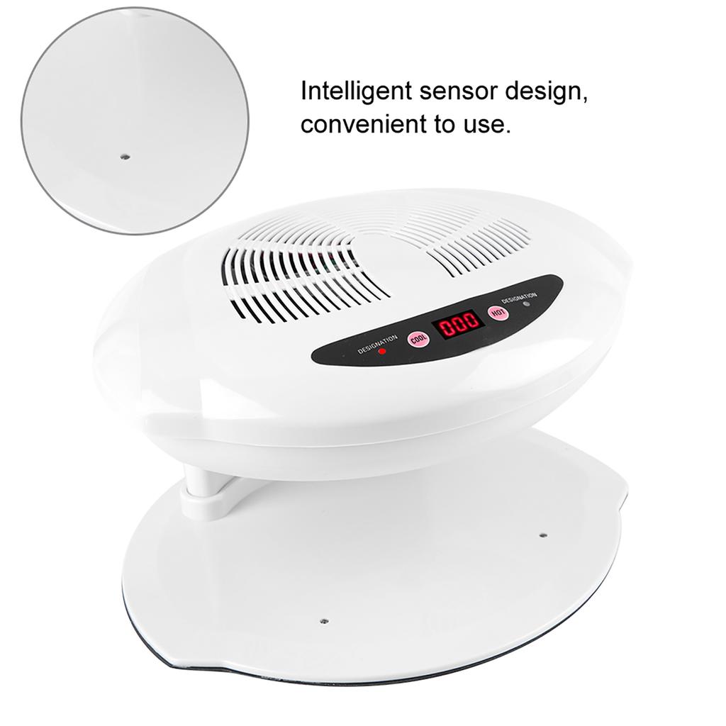 Hot & Cold Nail Dryer WarmCool Nail Polish Drying Fan Manicure Tool White