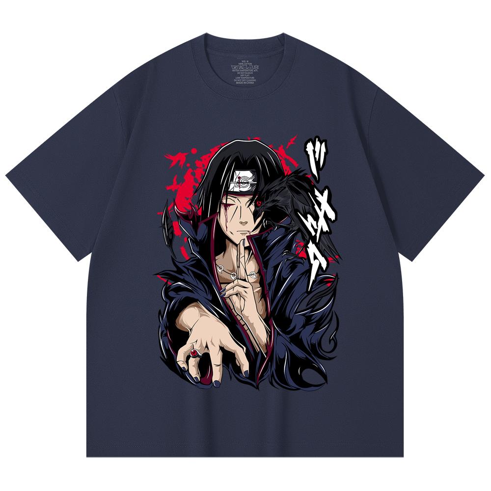 230 g/m² 100% Bavlna Naruto V3 Potisk Itachi Unisex Tílko z Heavy Bavlny