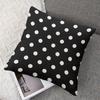 Zwart Wit Stippen vierkante Jacquard Kussenhoes voor Bank Kantoor Lendenkussenhoes Huis Decoratieve Kussensloop