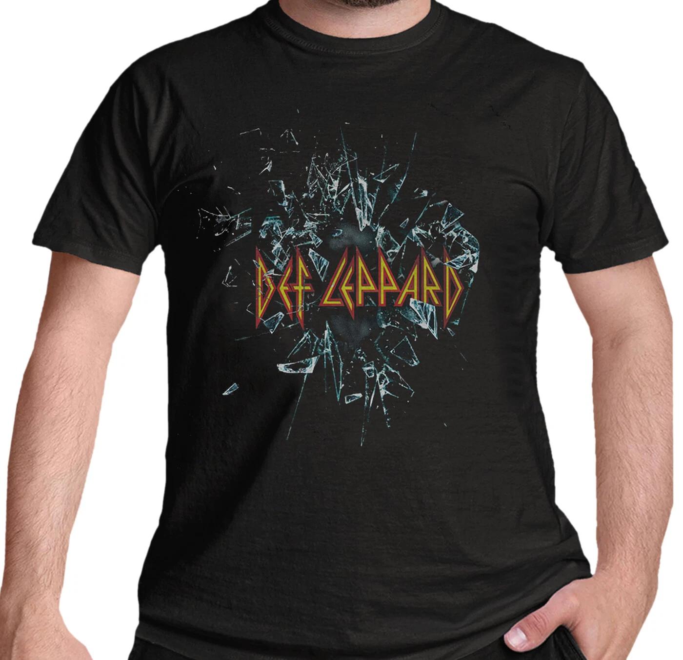 

Официальная футболка Def Leppard Логотип Shatter Рок Черная Hysteria Новая S до XXL 4XL