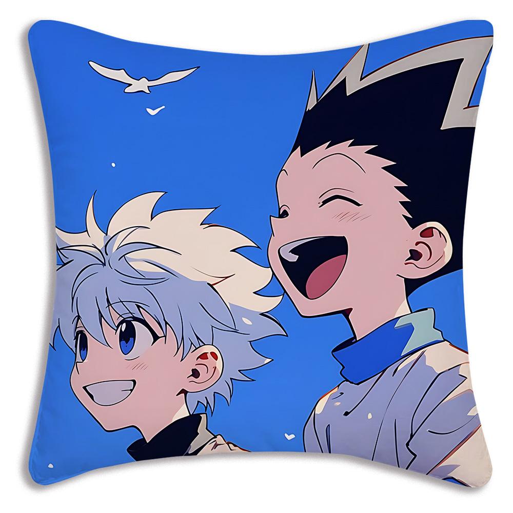 Anime For h-Hunter X HunterS Pillow Covers Cartoon Sofa Decorative Home Double-sided Printing Short Plush Cute Cushion Cover