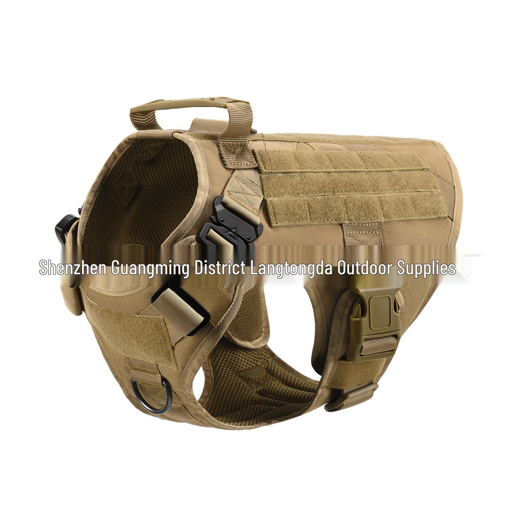 

1000D Tactical Dog Vest with Quick Release Metal Buckle and MOLLE Attachments Size L