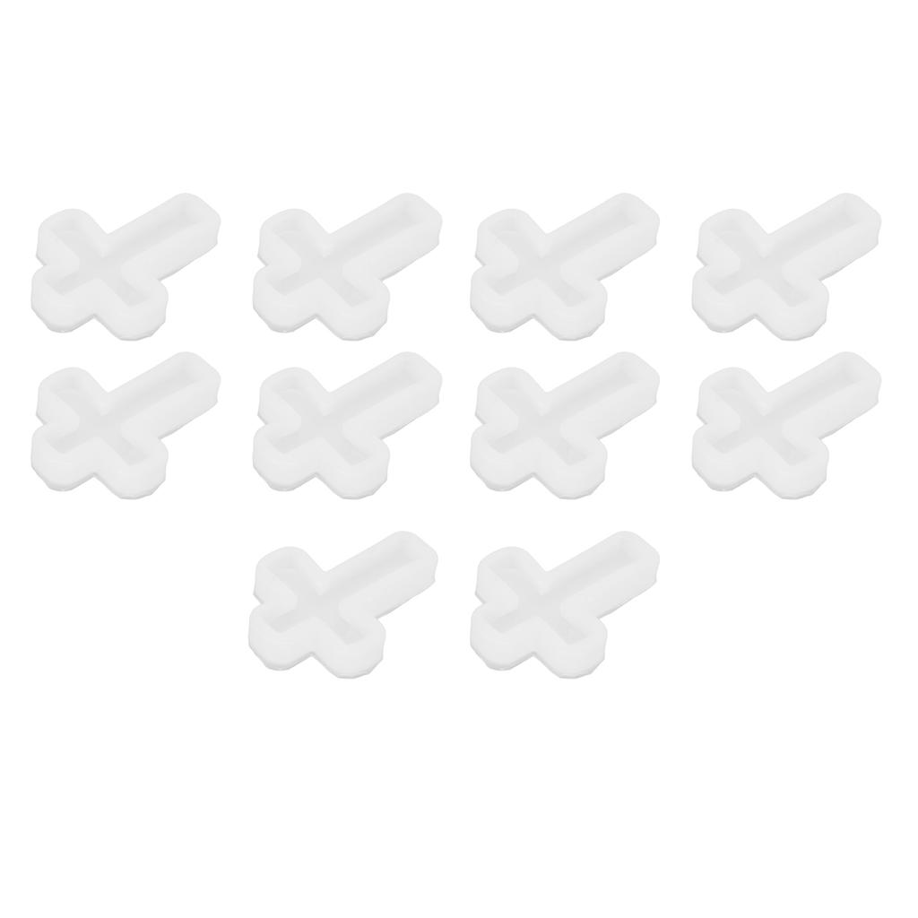 10 Pcs Cross Resin Mold Mirror Effect Elastic Eco Friendly Easy Demoulding Silicone Candle Mold for DIY