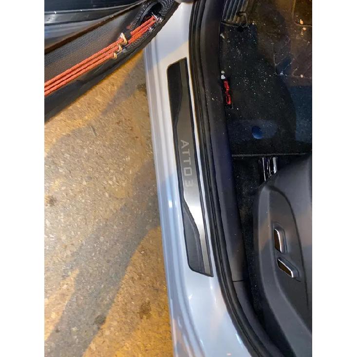For BYD Atto 3     2024 Car Door Sill Cover Scuff Plate Pedal Protection Guard Sticker Car Styling Accessories
