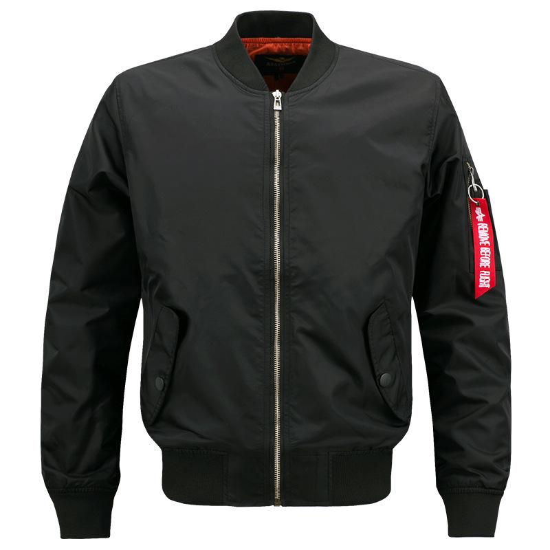 Frühling und Herbst Plus Size Herren Sport Casual Stehkragen Jacke Lose Jacke MA01 Pilot Herren Baseballshirt S-8XL