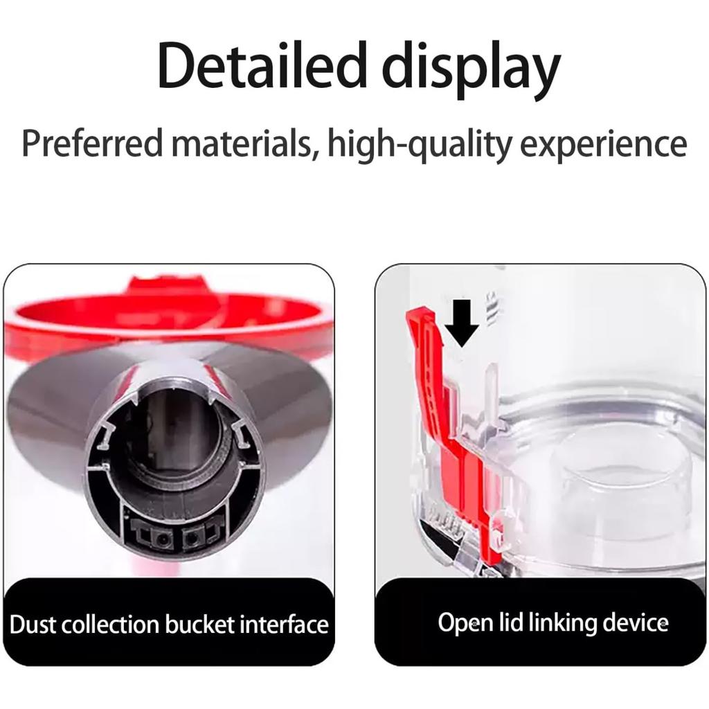 Dust Bin Compatible with Dyson V7 V8 SV10 SV11 Vacuum Cleaners, Canister Vacuum Attachments Dust Bucket Container, Dustbin Part No.967699-01