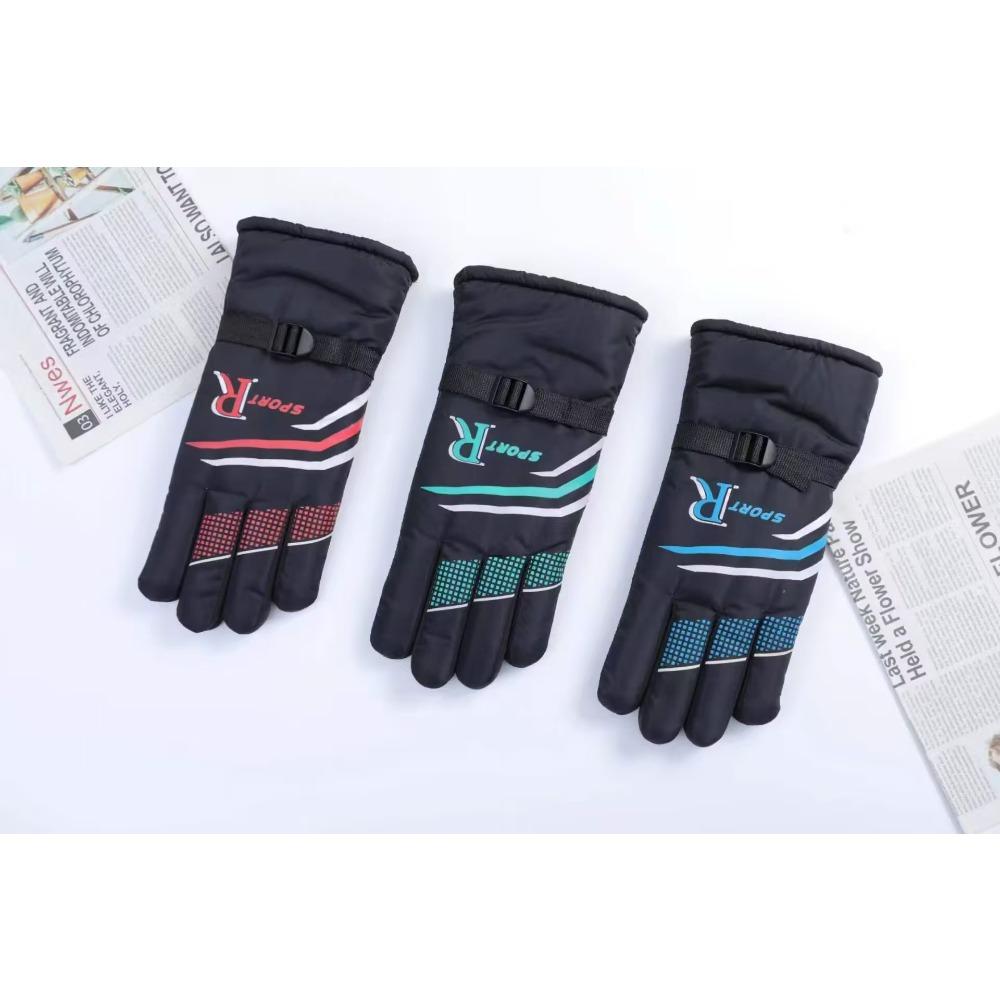 Men's thermal gloves outdoor skiing motorcycle electric vehicle riding gloves cycling fleece thicker