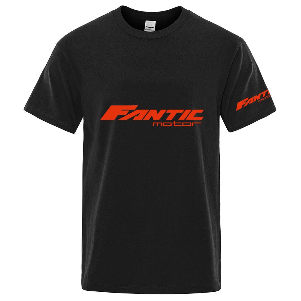 2026 Fantic Motor Printing Unisexs New Brand Solid Color Round Neck Casual Short Sleeve Tshirt Summer Breathable Tops