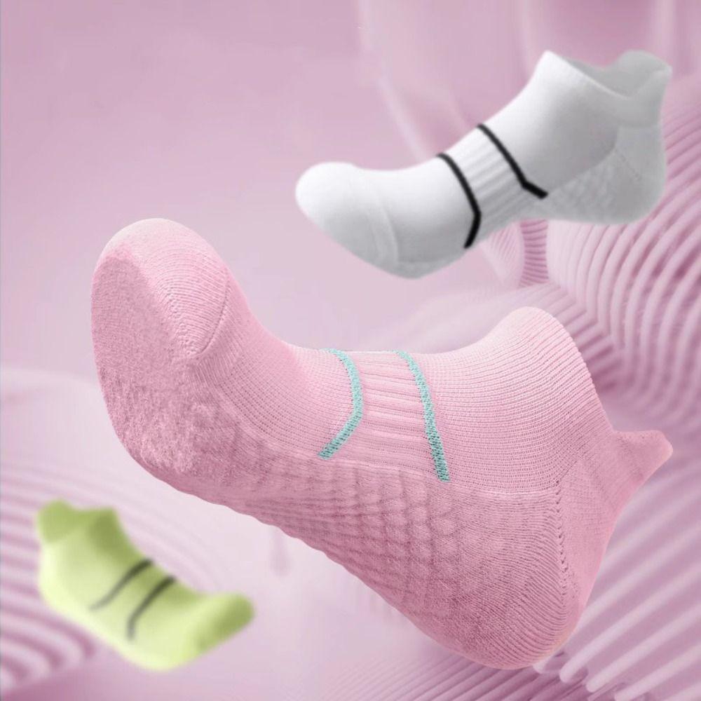 5Pairs Patchwork Ankle Thin Socks Breathable Ear Lifting Socks Striped Invisible Socks Summer