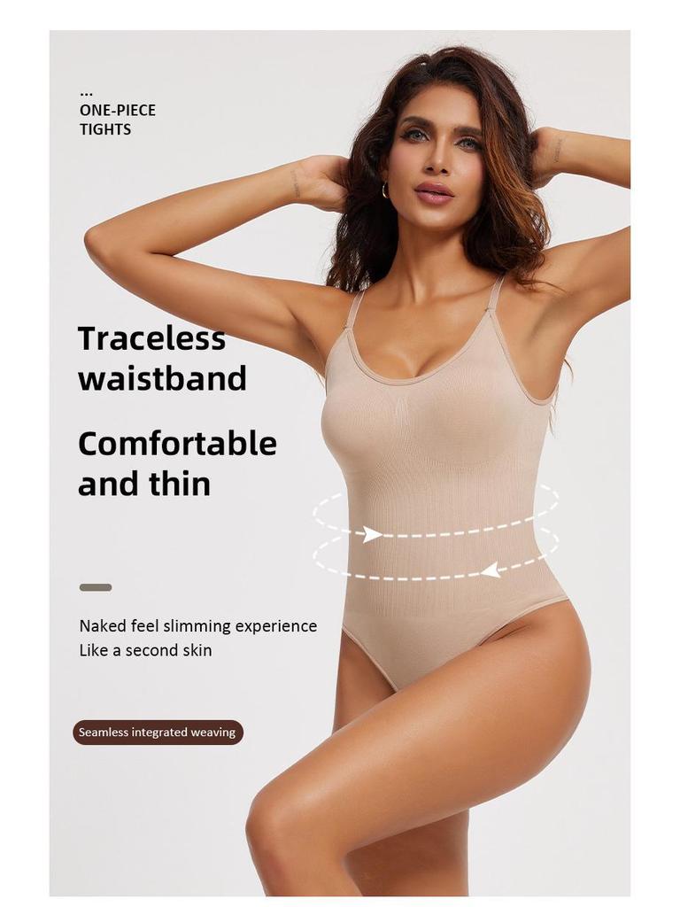 Damen Europäischer & Amerikanischer Verstellbarer Träger Bauchkontrolle Bodysuit String