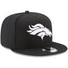 New Era Denver Broncos Hat NFL Black White 9FIFTY Snapback Adjustable Cap Adult One Size