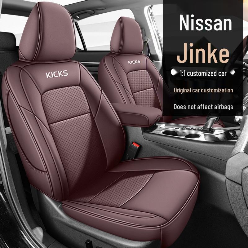 Nissan Kicks All-Season Leather Seat Covers, Full-Coverage Cushions for Five Seats