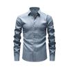 Men's Casual And Trendy Digital Print Gold Thread Striped Long,sleeved Lapel Button,down Shirt