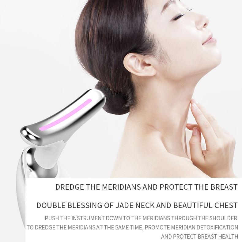 Neck Beauty Instrument - Anti-Wrinkle, Lifting, LED Light Therapy, EMS, 45°C Heat, Rechargeable