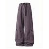 Pantaloni da Paracadutista Uomo Deostrutturati a Pieghe Sdoppiate Funzionali da Esterno Resistenti all'Acqua Casual Cargo Lunghi