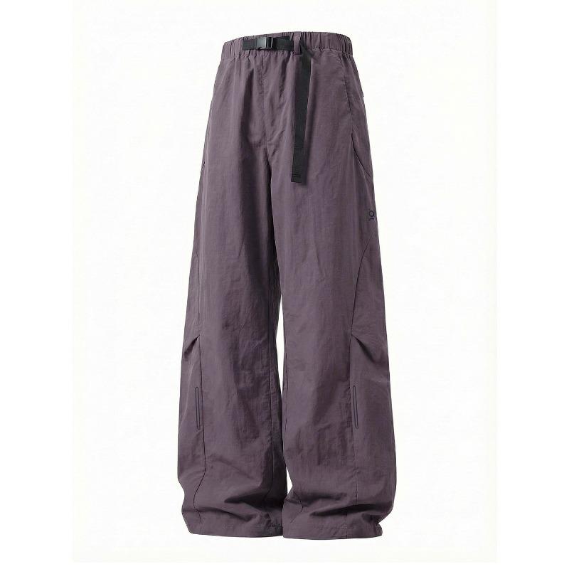 Pantaloni da Paracadutista Uomo Deostrutturati a Pieghe Sdoppiate Funzionali da Esterno Resistenti all'Acqua Casual Cargo Lunghi