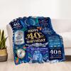 40th Birthday Celebration Quotes Blanket Warmthful Decor Great for Picnics Bed Office All-Season Use Warmthful Decor