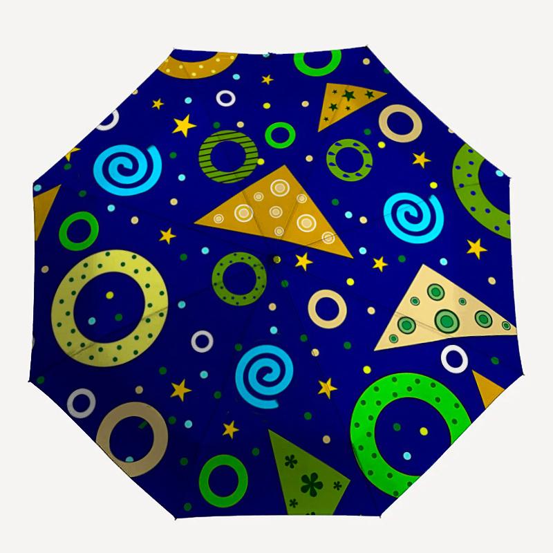 

1pc Geometric Patterns and Cosmic DesignAutomatic Open/close Umbrella, 8-Rib sturdy structure, Portable Travel Umbrella, Parties, Everyday Usec05