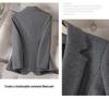 Women's Houndstooth Suit Jacket - Stylish, Versatile, Casual Top for Spring and Autumn