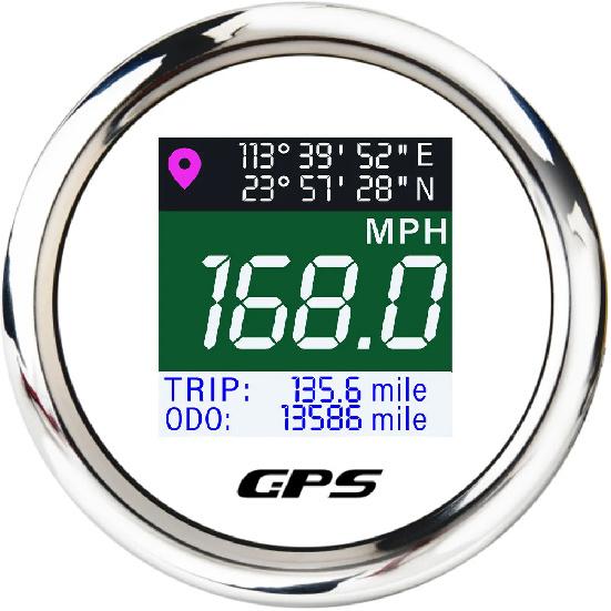 For Boat Car Motor Yacht 52mm Gauge Gps Speedometer+ GPS Antenna 52MM Waterproof TFT Screen Speed LCD Display Total Mileage