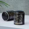 Small Sealed Tinplate Tea Jar - Wrought Iron Decorative Storage Container for Loose Tea