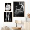 Modern Wall Prints Picture Flower Modular Poster Black White Ballet Girl Canvas Painting Life Quote Art Living Room Decor HD0082