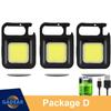 מיני LED מחזיק מפתחות אור מוטיפוציה נייד USB נטען כיס אור עבודה עם חולץ פקקים חיצוני קמפינג דיג טיפוס