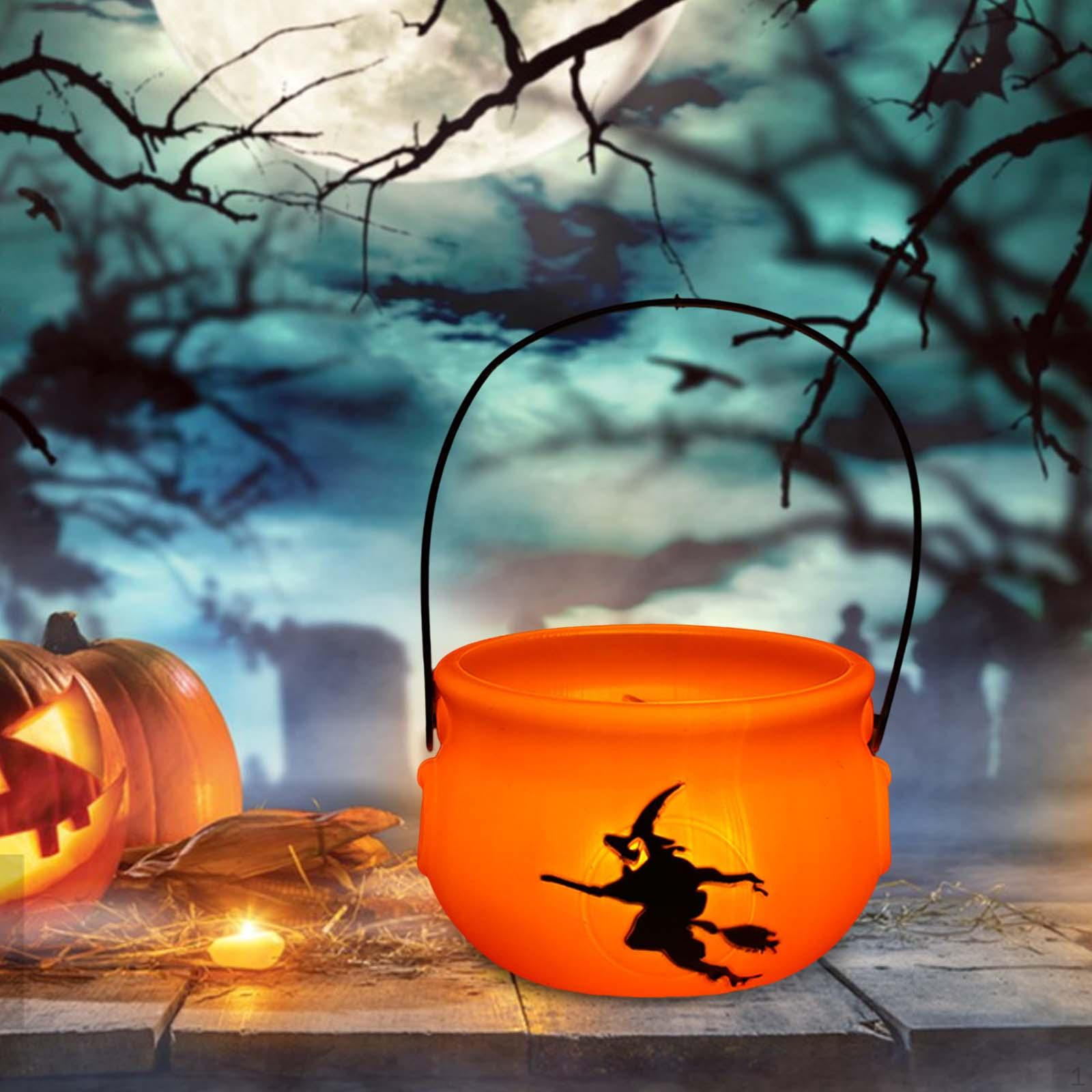 Halloween Pumpkin Buckets Candy Bucket Holder Trick or Treating Basket for Photo Prop without candle
